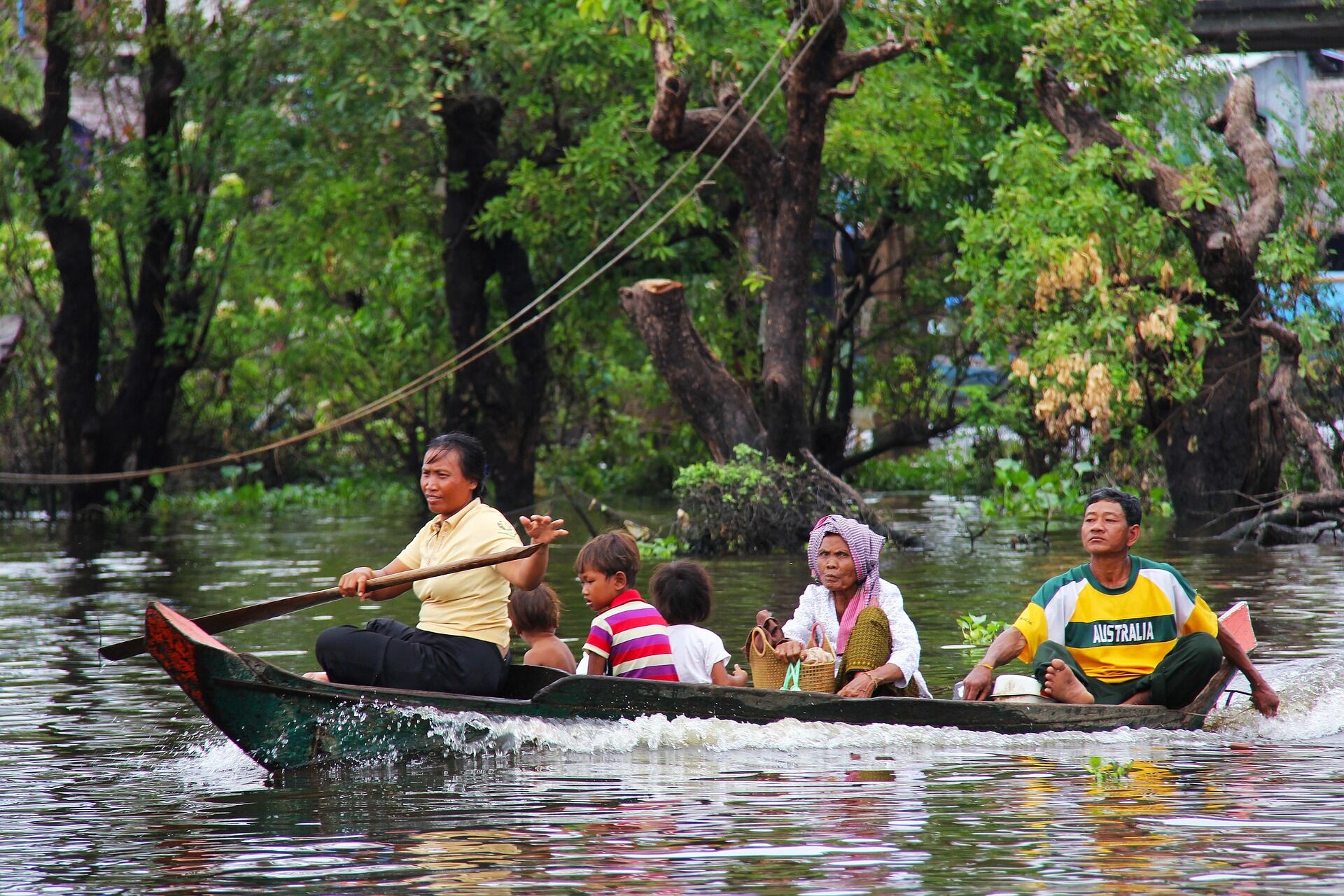Tonle Sap Lake Daily Living on Mekong River, Cambodia